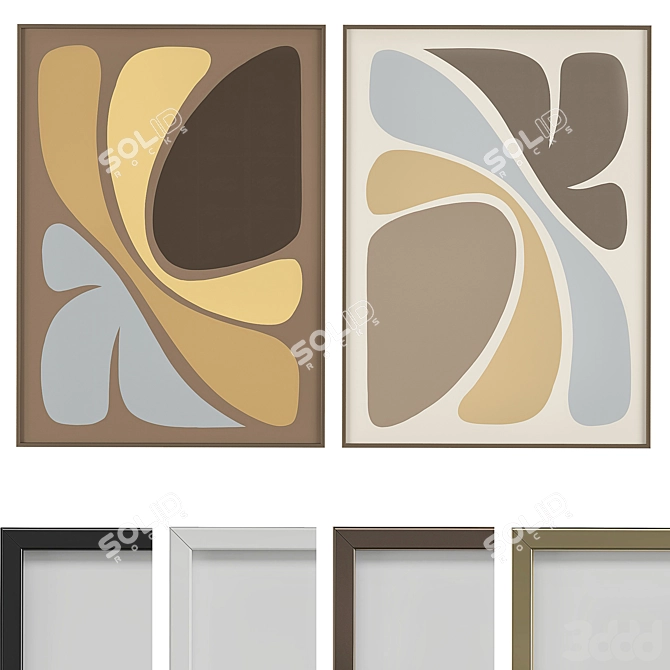 Modern Abstract Art 3D Model 3D model image 1