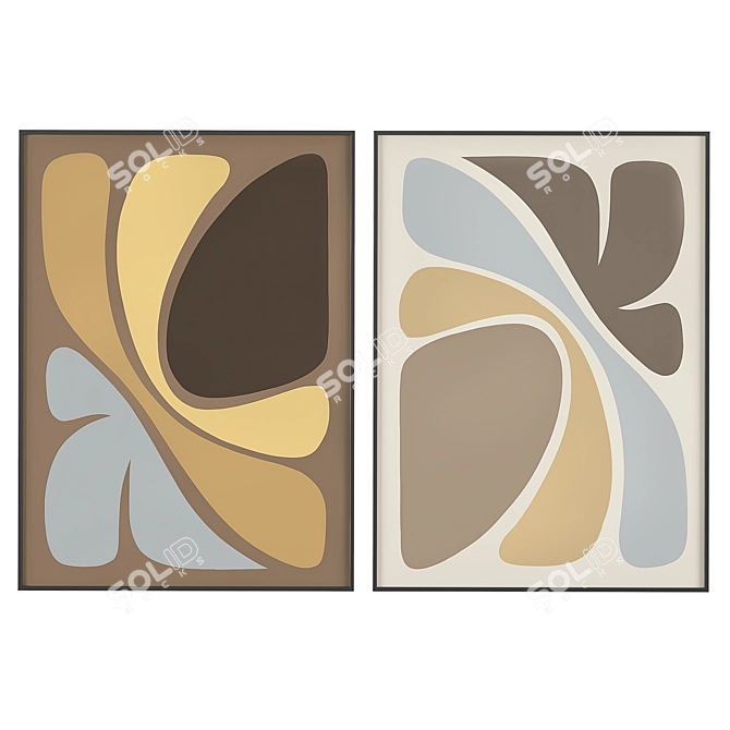 Modern Abstract Art 3D Model 3D model image 2