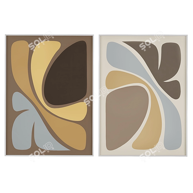 Modern Abstract Art 3D Model 3D model image 3