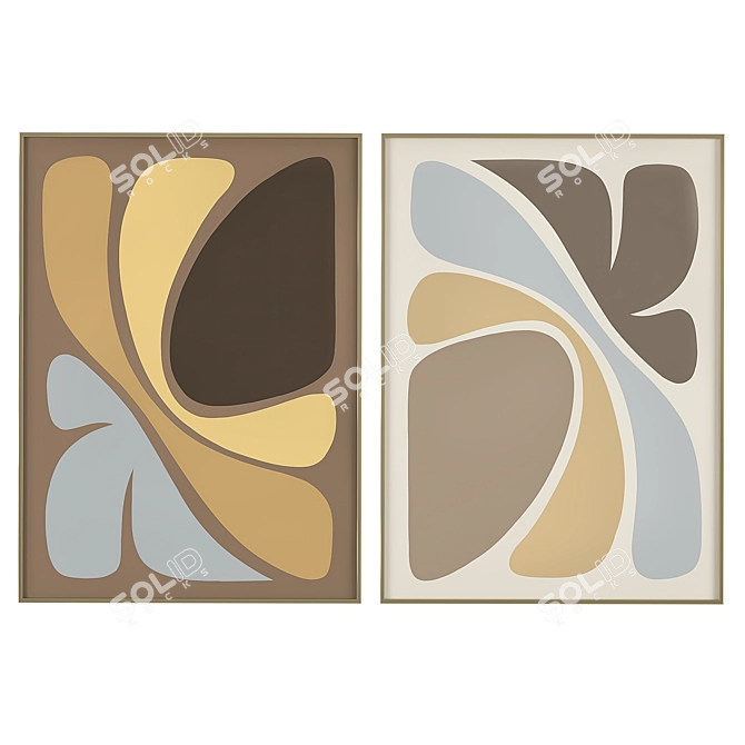 Modern Abstract Art 3D Model 3D model image 4