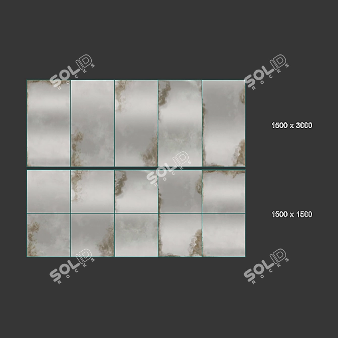 Argento Ceramic Granite Tile 3D model image 4