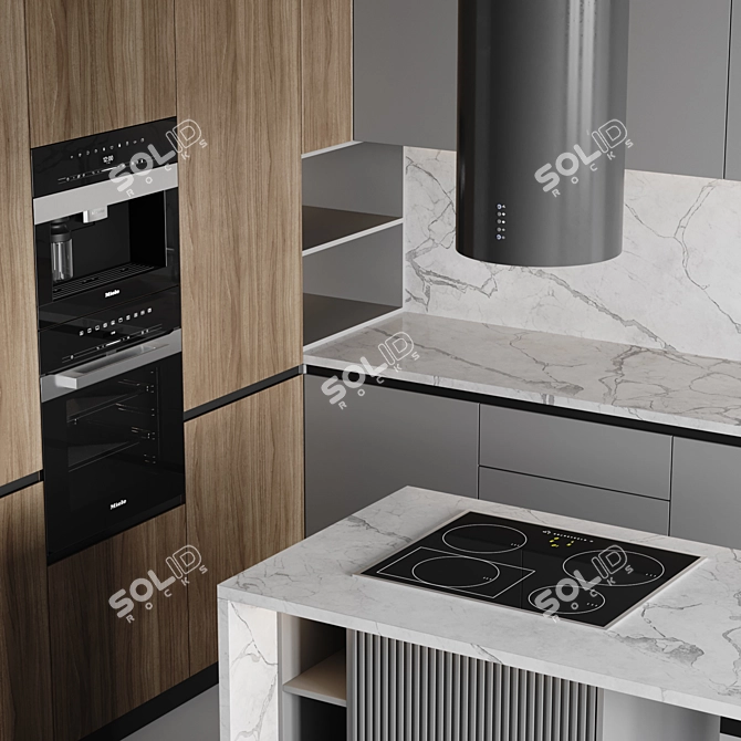 Modern Kitchen 021: Stylish Design 3D model image 4