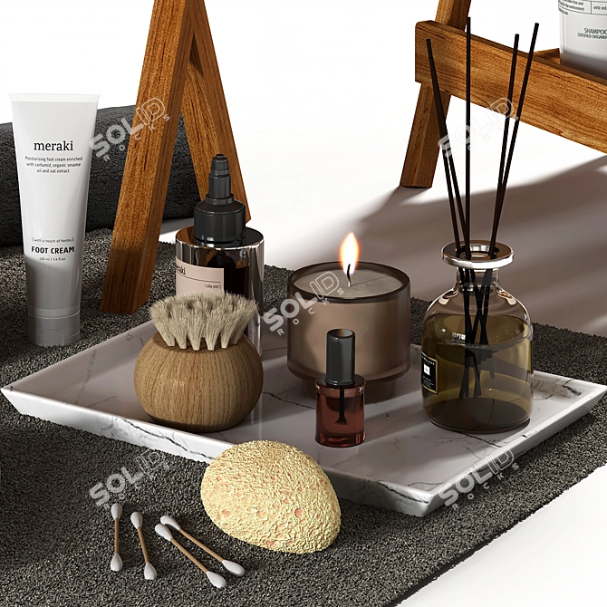 Luxurious Bathroom Set 3D Model 3D model image 3