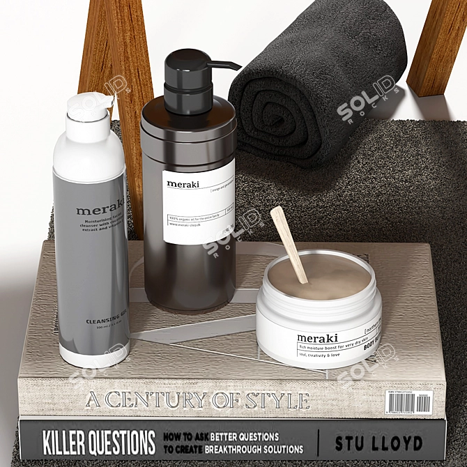 Luxurious Bathroom Set 3D Model 3D model image 5