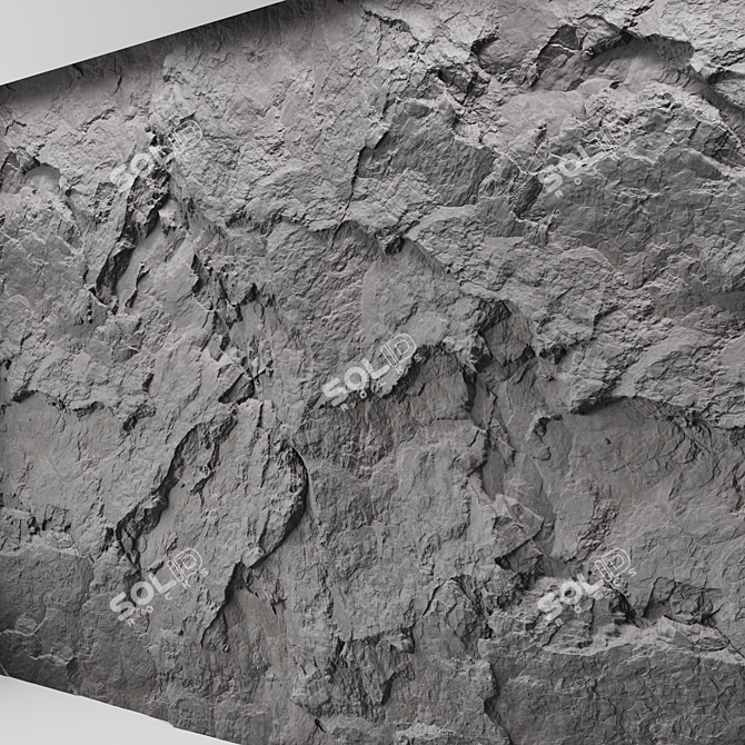 Seamless Stone Texture 4K Displacement 3D model image 4