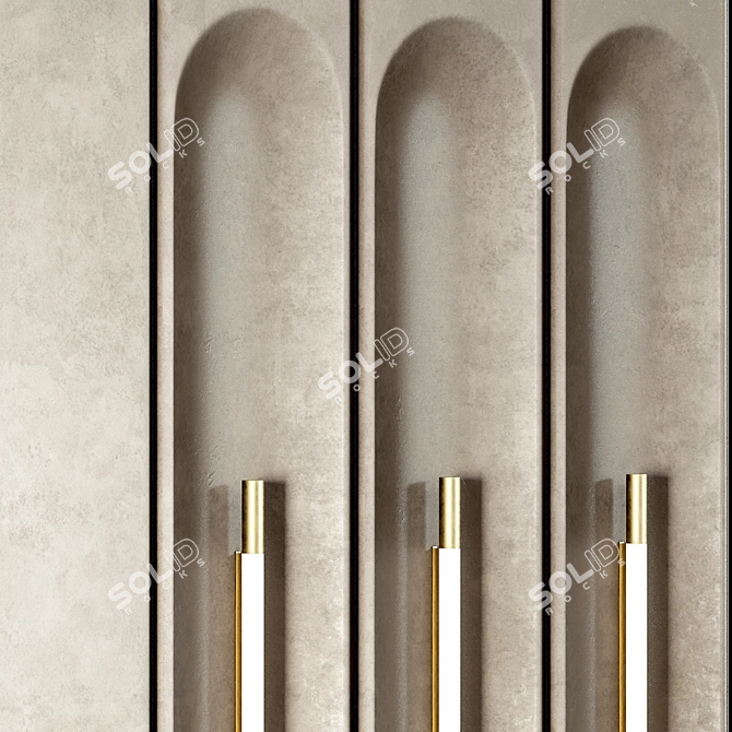 Luxury 3D Wall Art Decor 3D model image 3