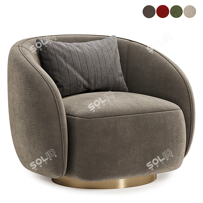 Colorful Swivel Armchair Collection! 3D model image 3