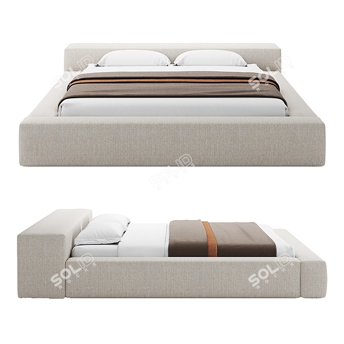 OM Casper Bed 227x270x56cm 3D model image 2