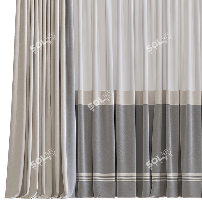 Refined Mesh Curtain Design 3D model image 2