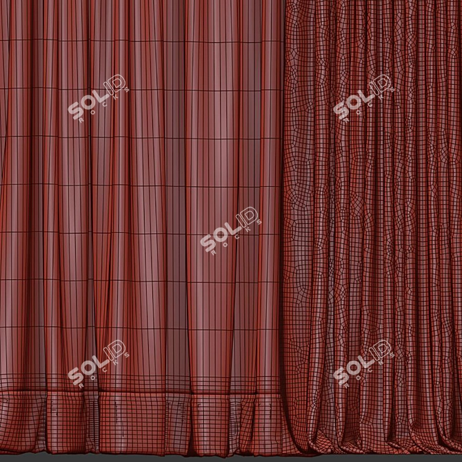 Refined Mesh Curtain Design 3D model image 5