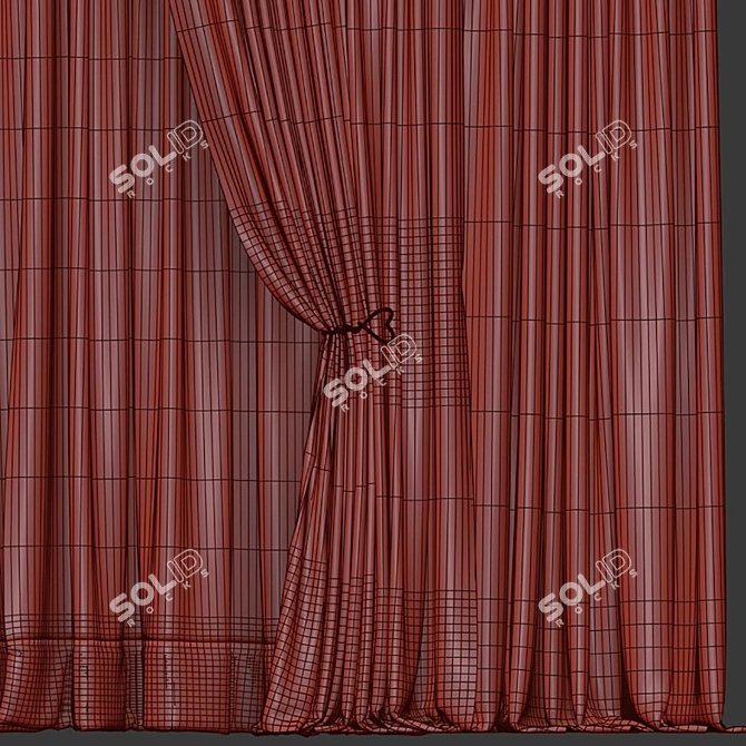 Meshed Curtain Design Rumbo 3D model image 5