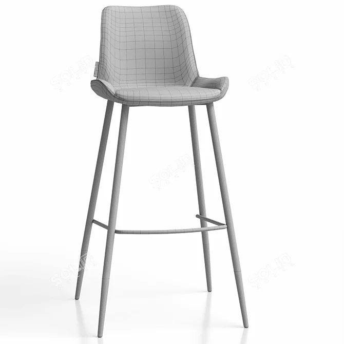 Trevizo Bar Stool, Two Colors 3D model image 6