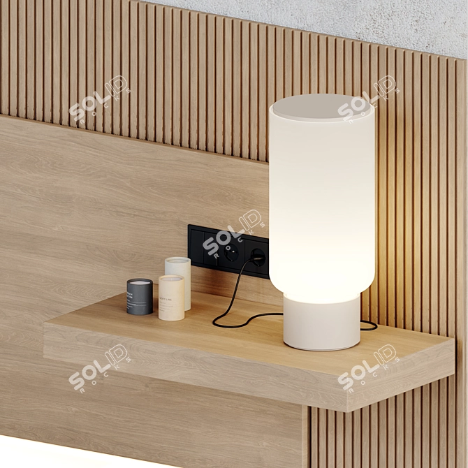 Modern Wall Decor Set & Lighting 3D model image 10