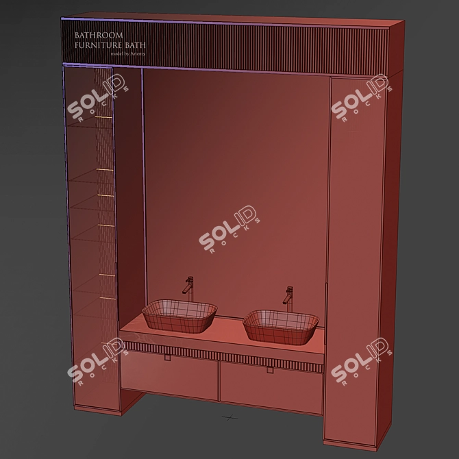 Bathroom Furniture Set 54 - Custom Design 3D model image 5