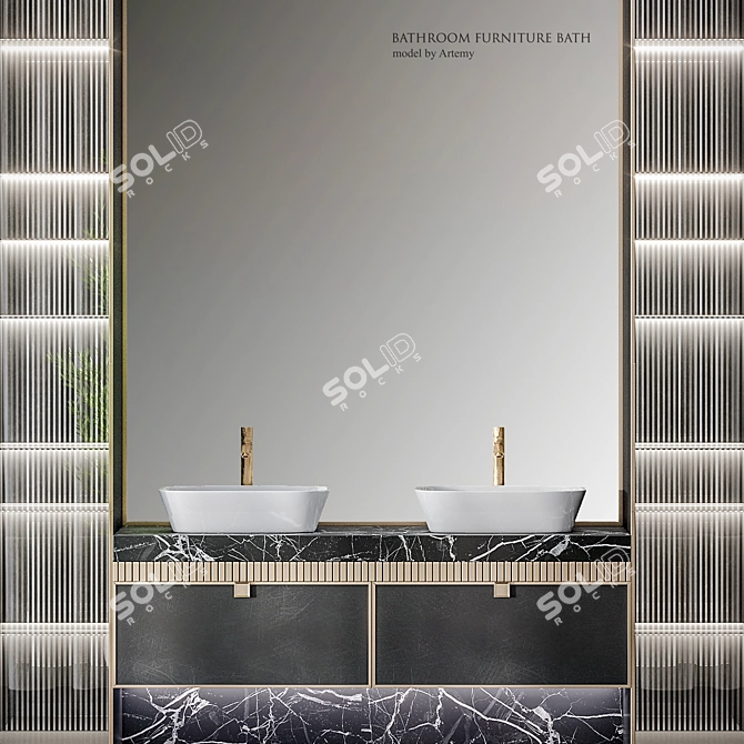 Bathroom Furniture Set 54 - Custom Design 3D model image 7