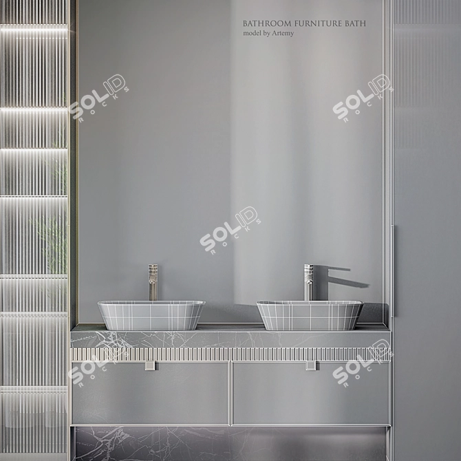 Bathroom Furniture Set 54 - Custom Design 3D model image 8