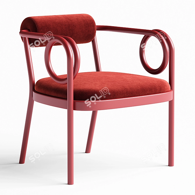 Wiener GTV Loop Easy Chair 3D model image 1