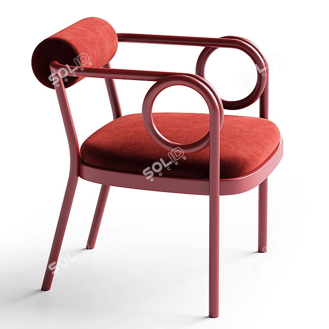 Wiener GTV Loop Easy Chair 3D model image 2