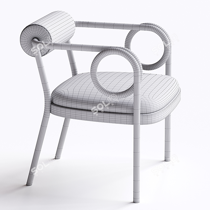 Wiener GTV Loop Easy Chair 3D model image 3