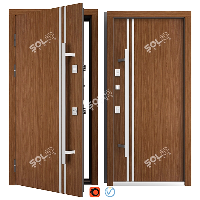 Aluminum Entry Door Nova_011 (WISNIOWSKI) 3D model image 1