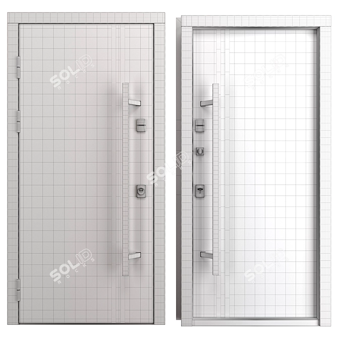 Aluminum Entry Door Nova_011 (WISNIOWSKI) 3D model image 4