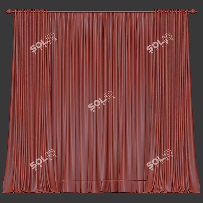 Refined Drapery 300 3D model image 4