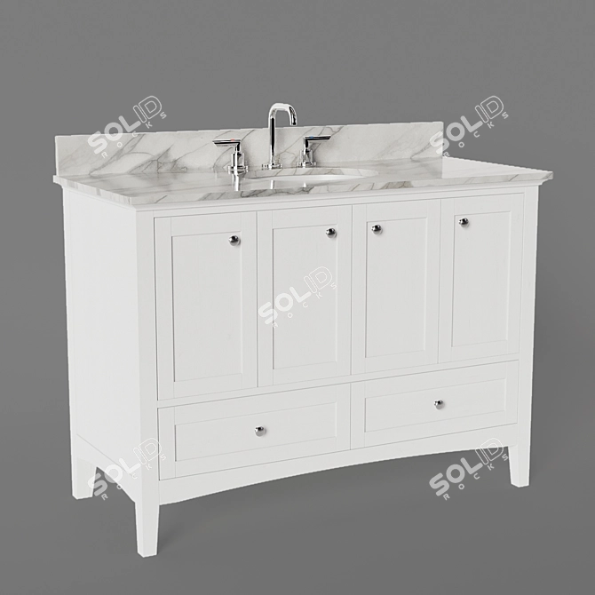 Etta Avenue Marble Top Vanity 3D model image 5