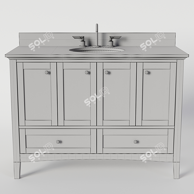 Etta Avenue Marble Top Vanity 3D model image 6