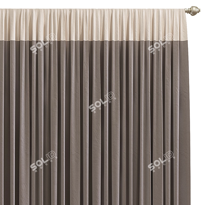 Texture-mapped Curtain 301 3D model image 3