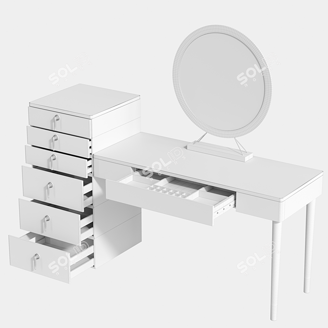 Vanity Table with Decor 3D model image 3