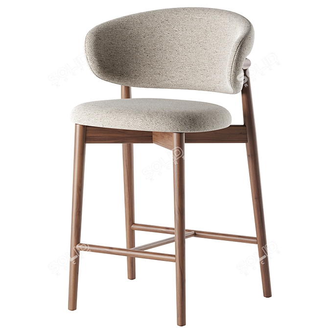 Modern Chic Oleandro Stool Design 3D model image 2