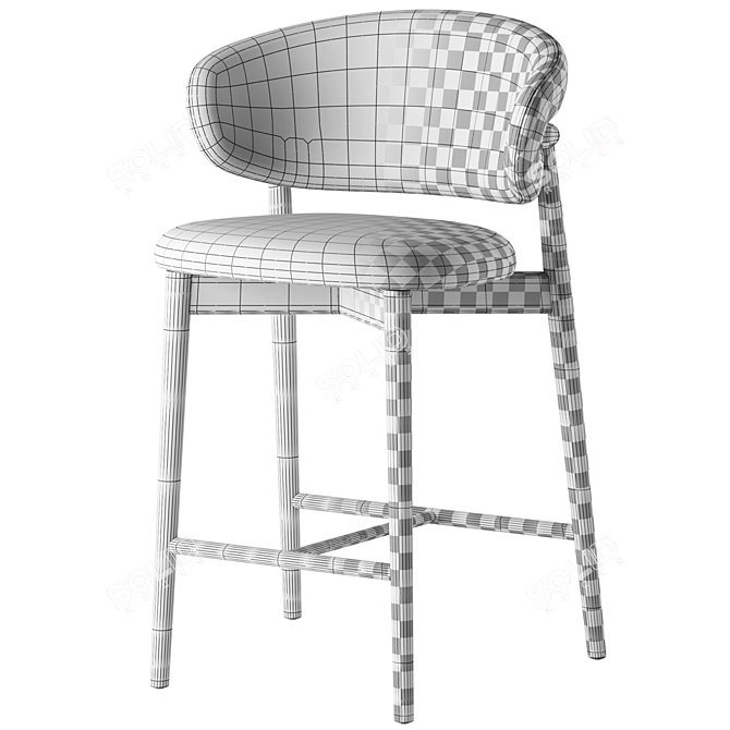 Modern Chic Oleandro Stool Design 3D model image 7