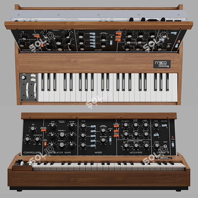  MiniMoog Analog Synthesizer (1970-1982) 3D model image 2