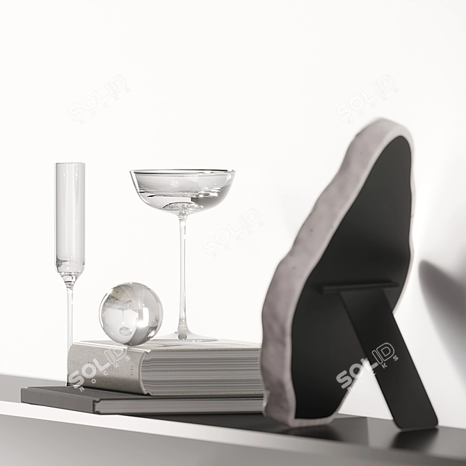 Elegant Home Decor Set 3D model image 2