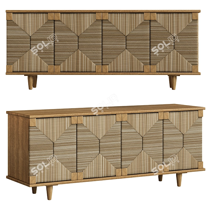 Teak Sideboard by Alchemy_FINE HOME 3D model image 1