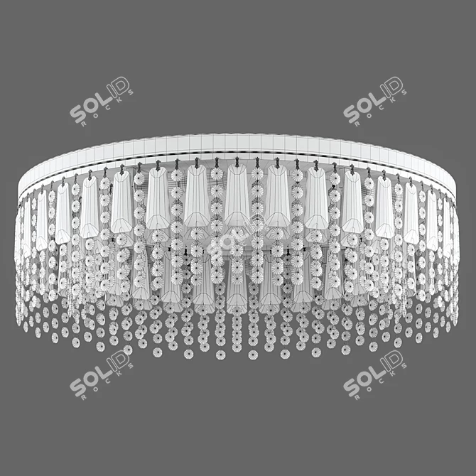 Sparkle Chrome Ceiling Crystal Chandelier 3D model image 4