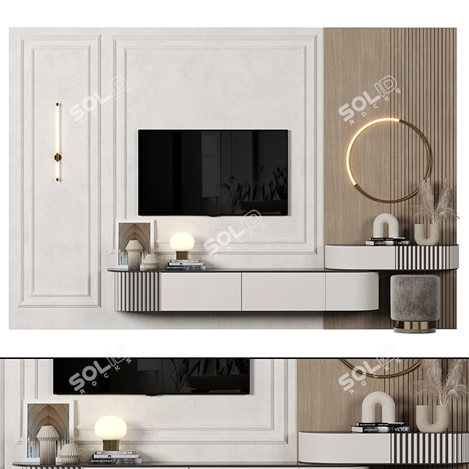 Modular TV Wall Kit 3D model image 1