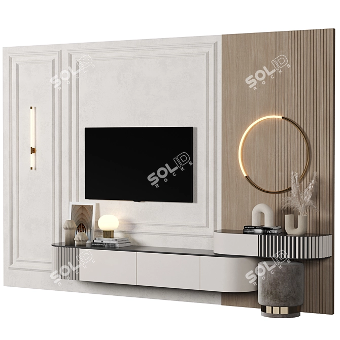 Modular TV Wall Kit 3D model image 2