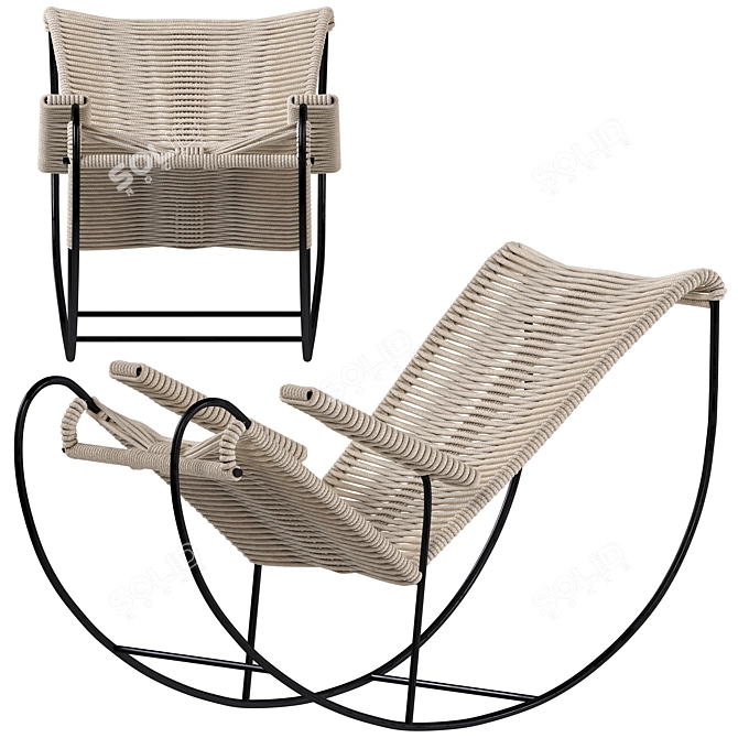 Acapulco Rocker Outdoor Lounge Chair 3D model image 1