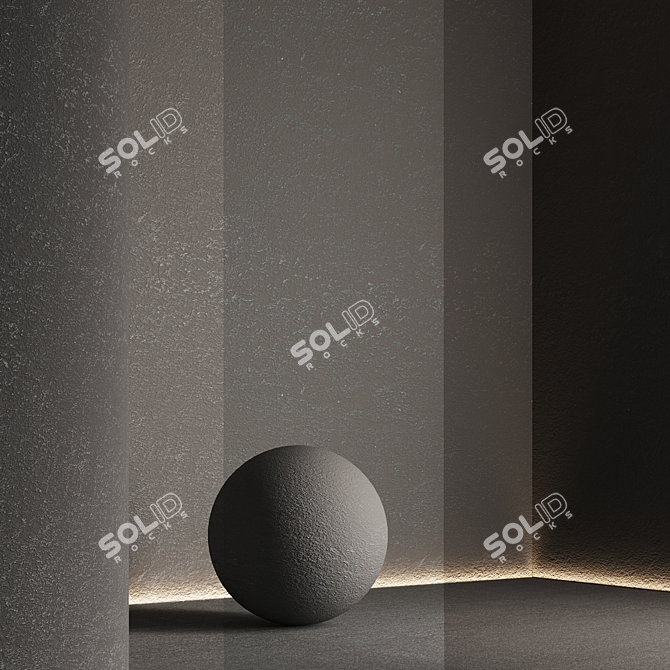 Seamless Textured Concrete Plaster Kit 3D model image 5