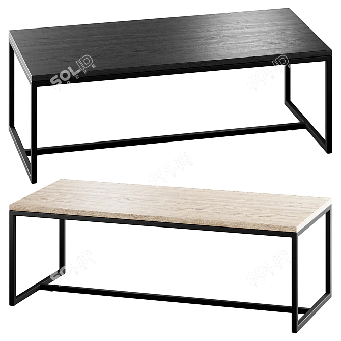 Aadhira Coffee Table: Modern Design 3D model image 1