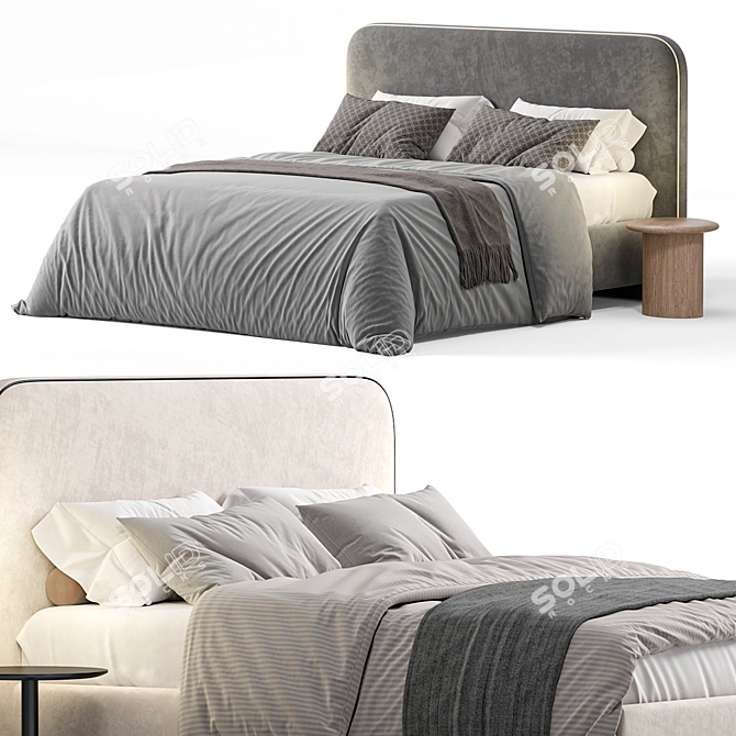 Metis Soft Bed: Contemporary Elegance 3D model image 4