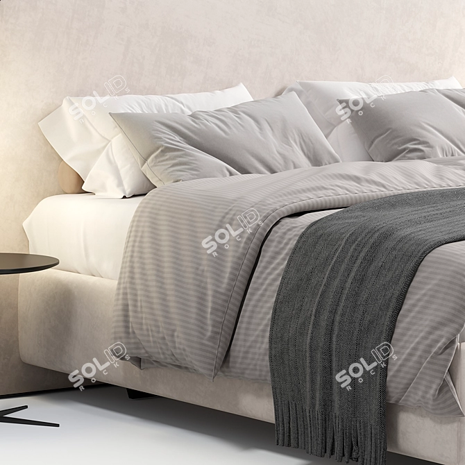 Metis Soft Bed: Contemporary Elegance 3D model image 5