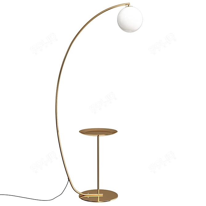 Elegant Sphere Floor Lamp 3D model image 1