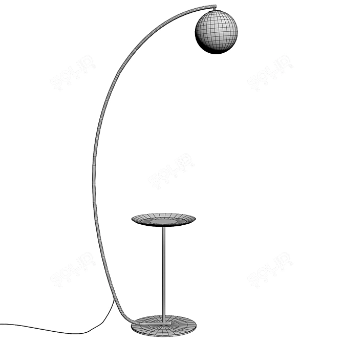 Elegant Sphere Floor Lamp 3D model image 2