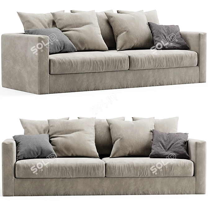 Modern 3D Sofa Model 2015 3D model image 1