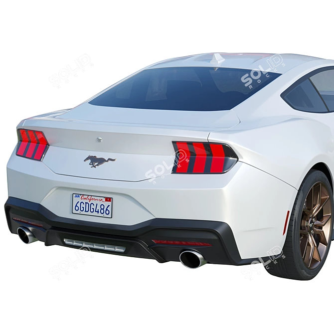 Ford Mustang 2023: Modern Classic Muscle 3D model image 5