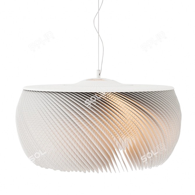 Elegant White Flower Pendant Light 3D model image 5