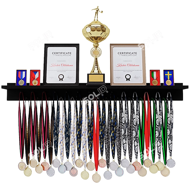 Sports Awards and Trophies Kit 3D model image 1