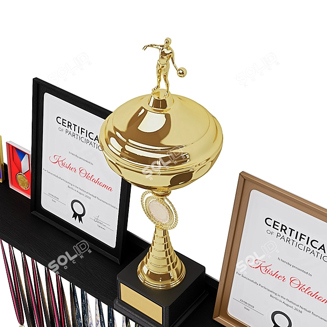 Sports Awards and Trophies Kit 3D model image 2